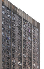 detail of condominium in hongkong, old film look effect