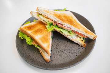 sandwich with smoked salmon
