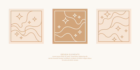A set of modern backgrounds with abstract elements and dynamic shapes. Vector illustration.