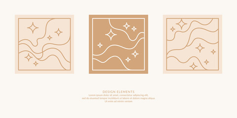A set of modern backgrounds with abstract elements and dynamic shapes. Vector illustration.