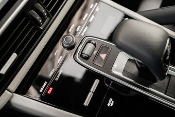 Dark car interior - control panel