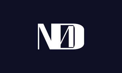 Alphabet letters Initials Monogram logo MD, DM, M and D