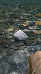 white stone in the river