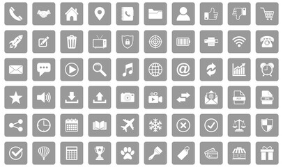 website icon set vector sign symbol of contact us