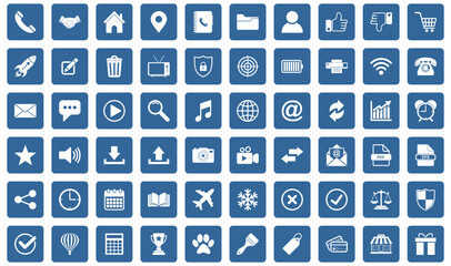 website icon set vector sign symbol of contact us