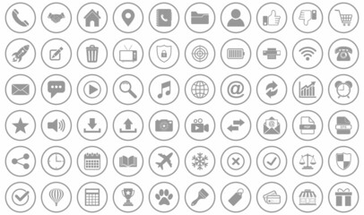 website icon set vector sign symbol of contact us