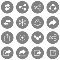 share icon set vector sign symbol
