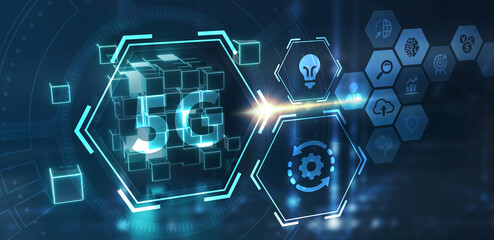 The concept of 5G network, high-speed mobile Internet, new generation networks. Business, modern technology, internet and networking concept