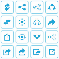 share icon set vector sign symbol