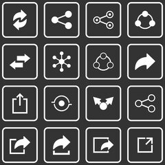 share icon set vector sign symbol