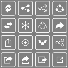 share icon set vector sign symbol