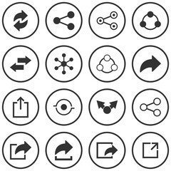 share icon set vector sign symbol