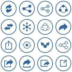 share icon set vector sign symbol
