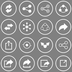 share icon set vector sign symbol