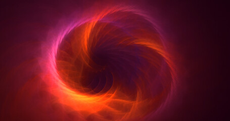3D rendering abstract red fractal light background