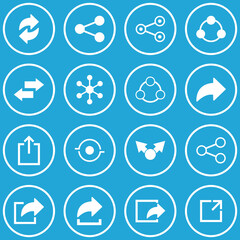 share icon set vector sign symbol