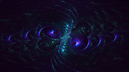 3D rendering abstract colorful fractal light background
