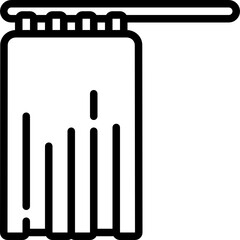 curtains line icon