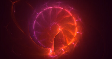 3D rendering abstract circle light background