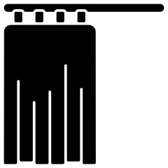 curtains solid icon