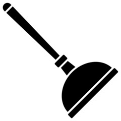 plunger solid icon