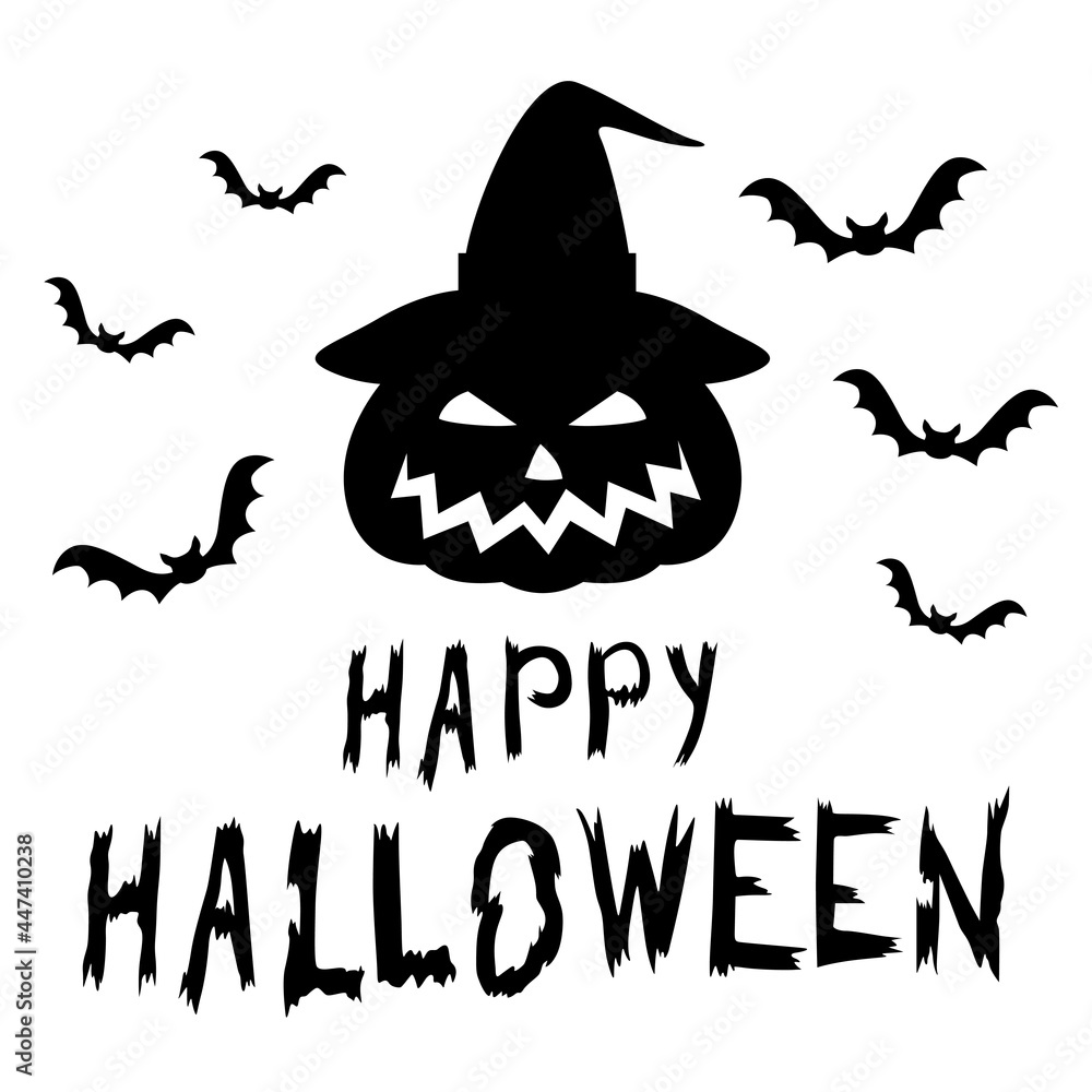 Poster Halloween pumpkin greeting card