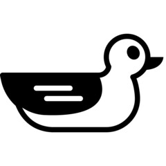 duck solid line icon