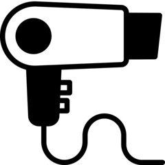 hairdryer solid line icon