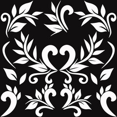 white vector for black background