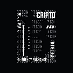 BITCOIN, illustration typography. perfect for t shirt design