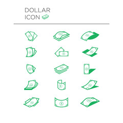 flat dollar icon web payment