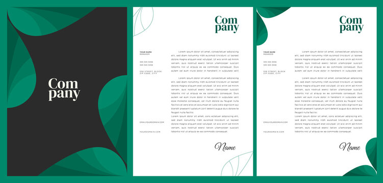natural black letterhead background design template
