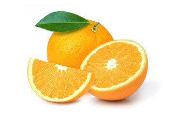 Fototapeta na wymiar orange fruit isolated on white background