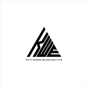 KWE letter logo creative design. KWE unique design