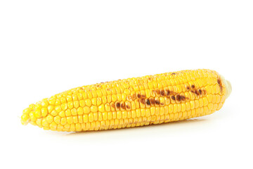 Tasty grilled corn isolated on white background