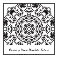 Black and white mandala with floral pattern. Coloring page.