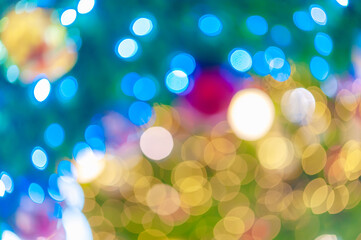 Night light at city colorful bokeh abstract background blur lens flare reflection beautiful circle glitter merry christmas and happy new year card celebration,Light street with dark night