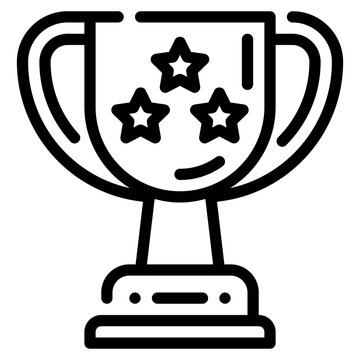 trophy line icon