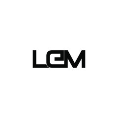 lem initial letter monogram logo design