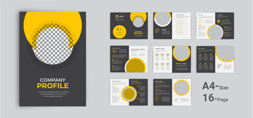 Company profile template design, Business brochure template, Corporate minimal brochure design, creative brochure template layout design.
