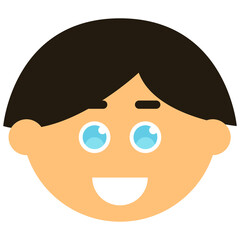 avatar face smiling man. Vector illustration. male cartoon icons.