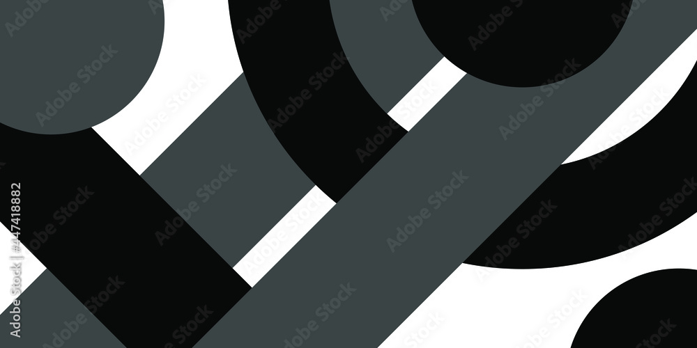 Poster abstract black geometric overlapping layers shapes. modern vector background.