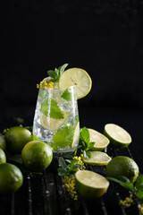 Mojito cocktail with lime