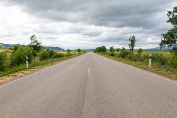 Highway and road landscape and view in Georgia