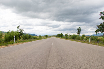 Fototapeta na wymiar Highway and road landscape and view in Georgia