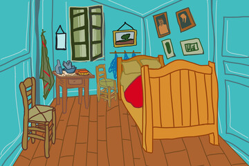 Arredare camera da letto quadro di Van Gogh