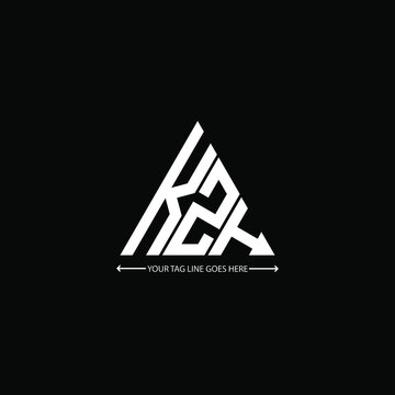 KZH letter logo creative design. KZH unique design

