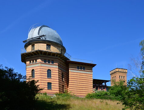 Großer Refraktor im Wissenschaftspark Albert Einstein auf dem Telegrafenberg, Potsdam, Brandenburg