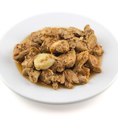 guisos_platos_carnes_pollo_confitado_ajo_neutro / 
stews_plates_meat_confit_chicken_neutro_garlic