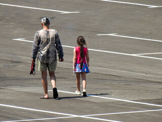 children playing on the street